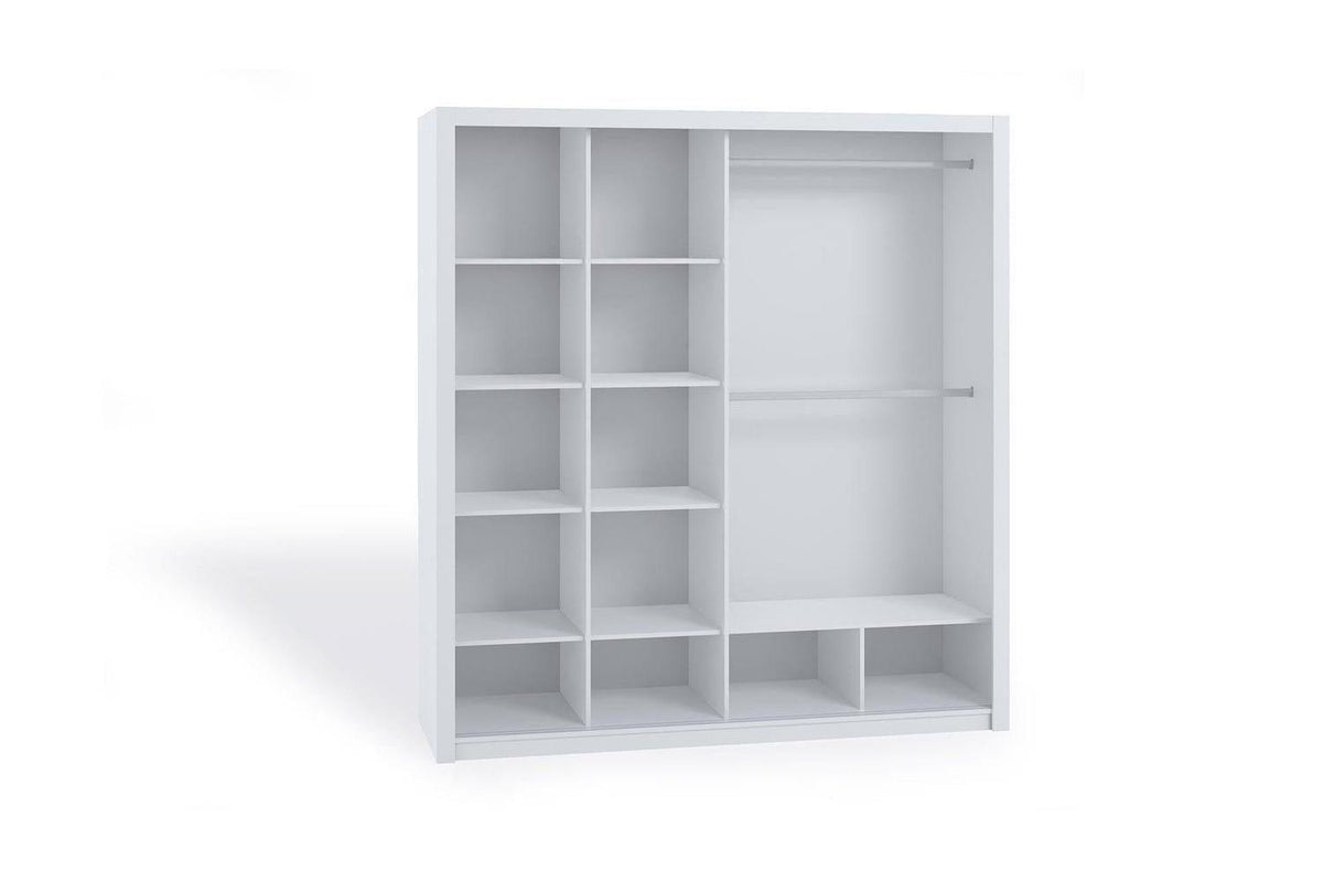 Bono Express Delivery Sliding Wardrobe 200 With Mirror White