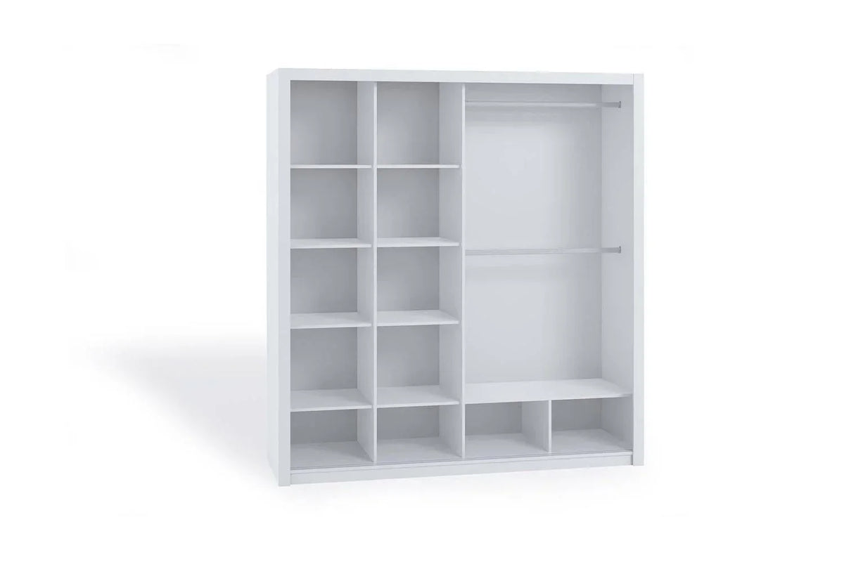 Bono Express Delivery Sliding Wardrobe 200 With Mirror White