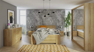 Bono Wardrobe 220 Golden Oak - Msofas LTD