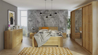 Bono Wardrobe 120 Monastery Oak - Msofas LTD