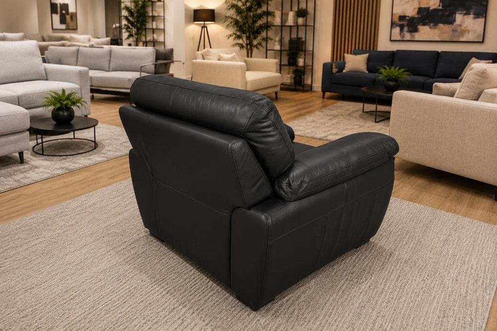 Ex-Display Baltica Armchair Natural Leather Black