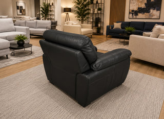 Ex-Display Baltica Armchair Natural Leather Black