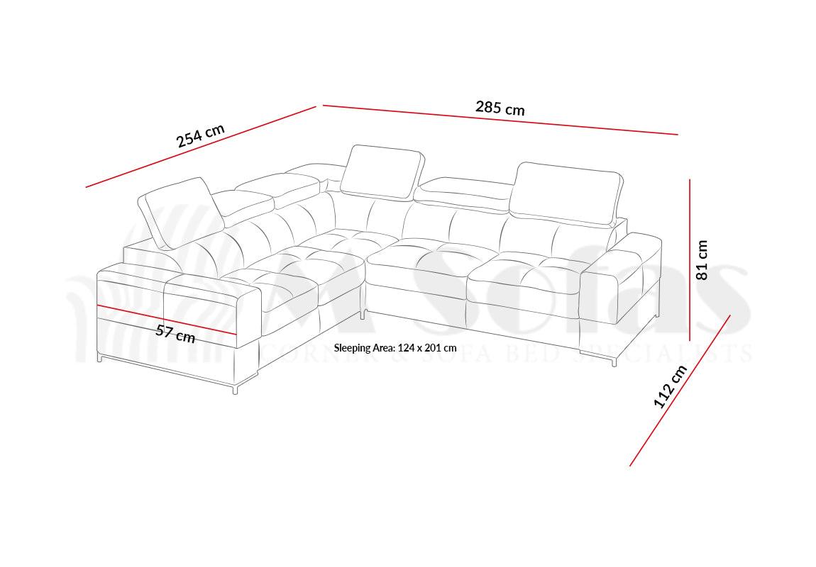 Basalt III Corner Sofa Bed