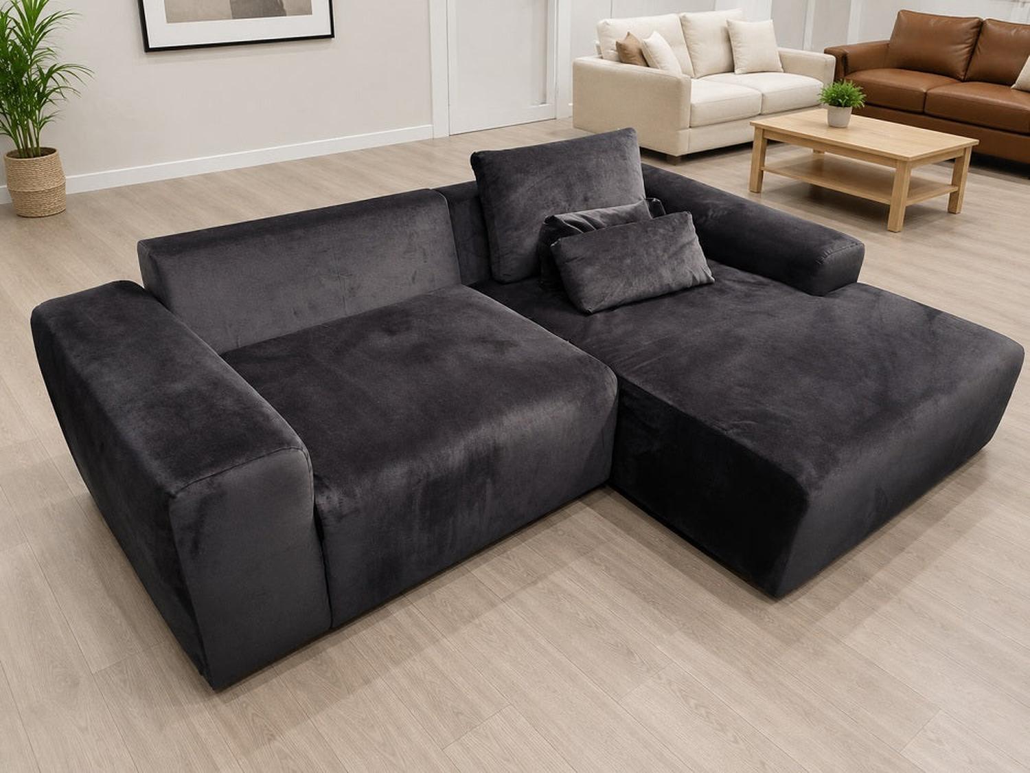 Ex-Display Bastia Mini Corner Sofa Malta Black