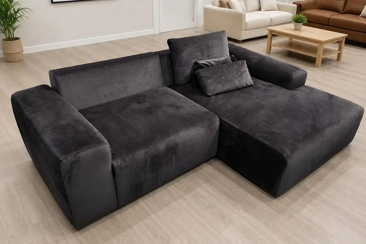 Ex-Display Bastia Mini Corner Sofa Malta Black