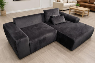 Ex-Display Bastia Mini Corner Sofa Malta Black
