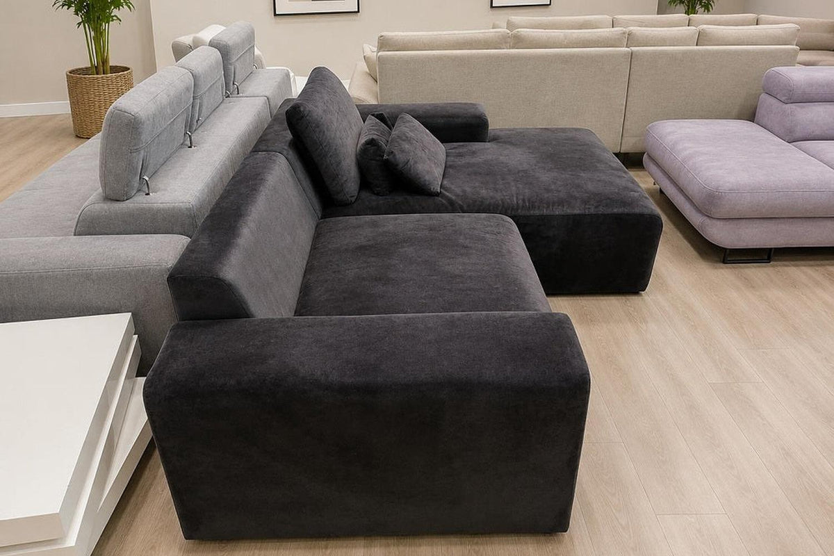Ex-Display Bastia Mini Corner Sofa Malta Black