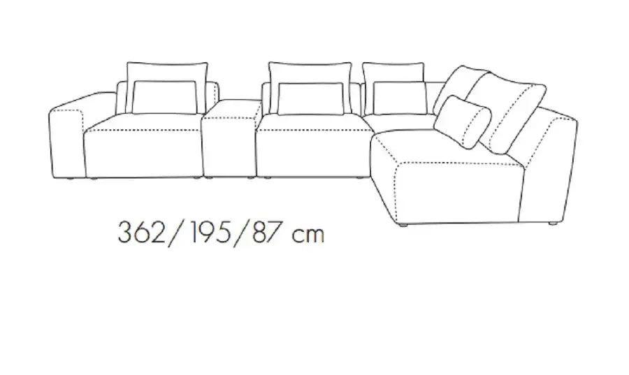 Bastia L Corner Sofa dimensions