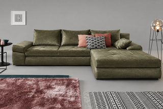 Bono Express Delivery Corner Sofa Bed With Storage Monolith 38 OLIVE GREEN