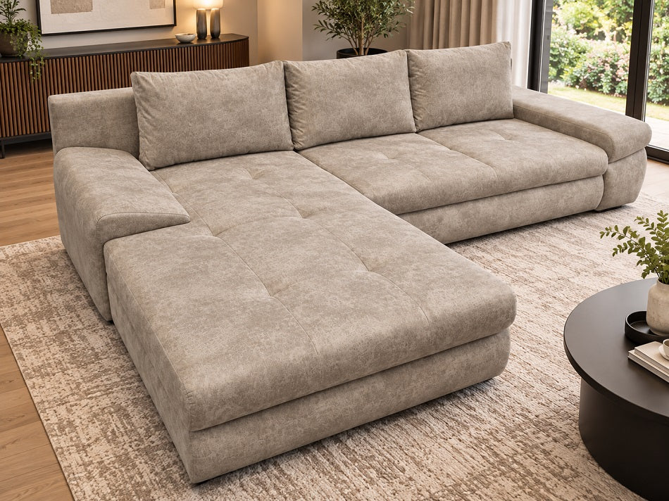 Ex-Display Bono Corner Sofa Bed With Storage Arizona Marble