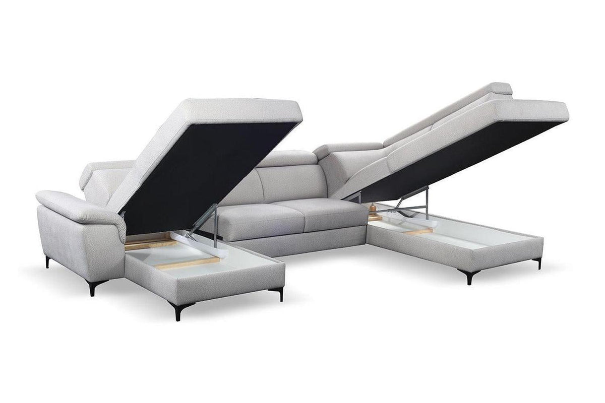 Braga Express Delivery U Shape Corner Sofa Bed With Storage