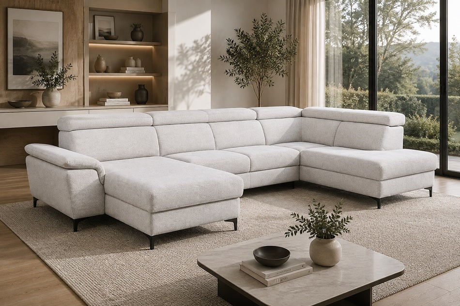 Braga U-Shape Corner Sofa Bed With Storage
