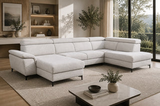 Braga U-Shape Corner Sofa Bed With Storage
