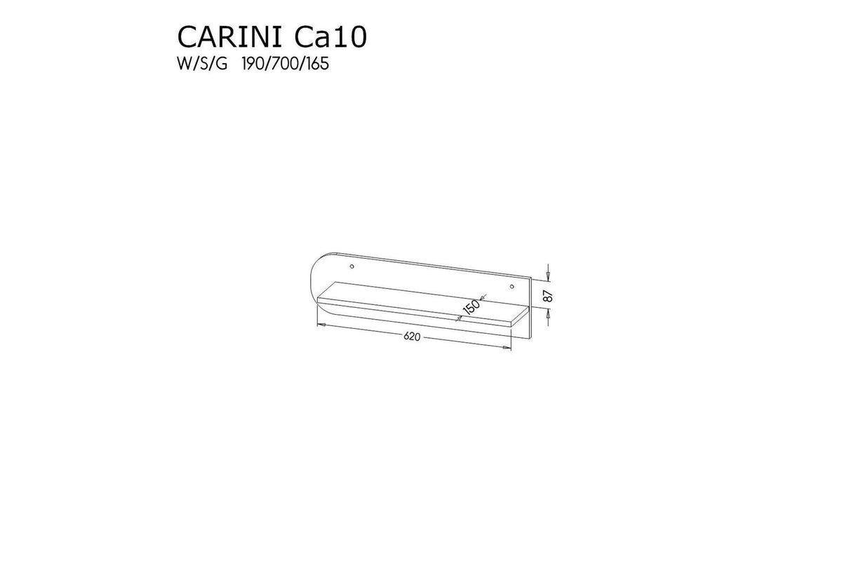 Carini Express Delivery Shelf 70 Graphite/Oak Nash