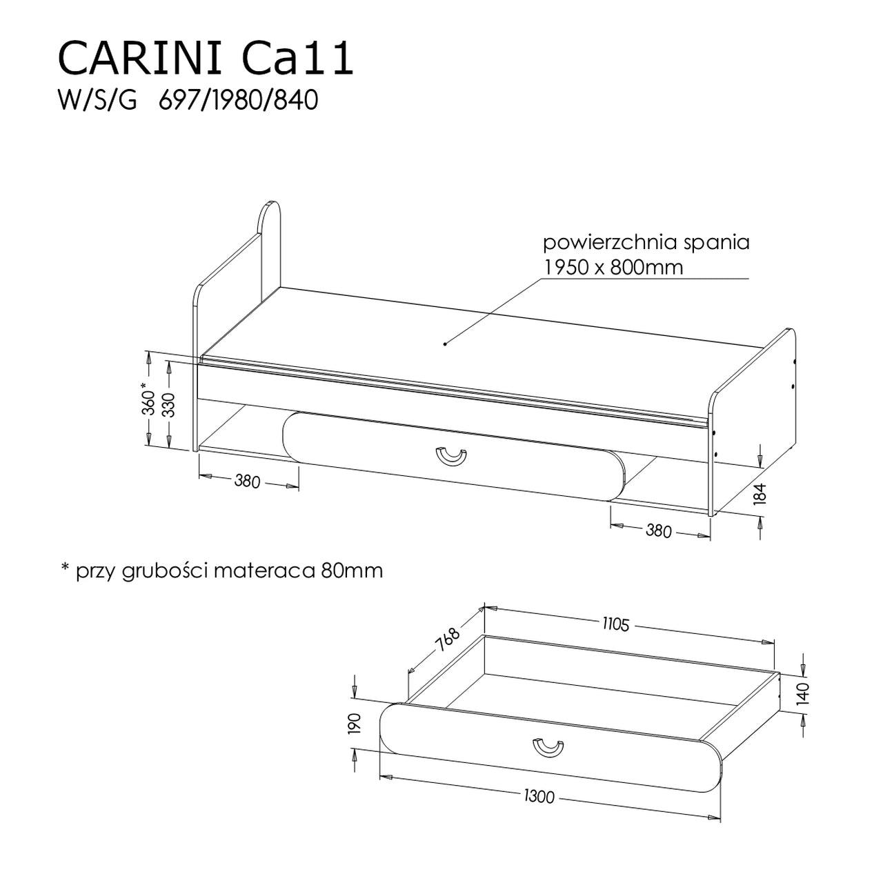 Carini Single Bed