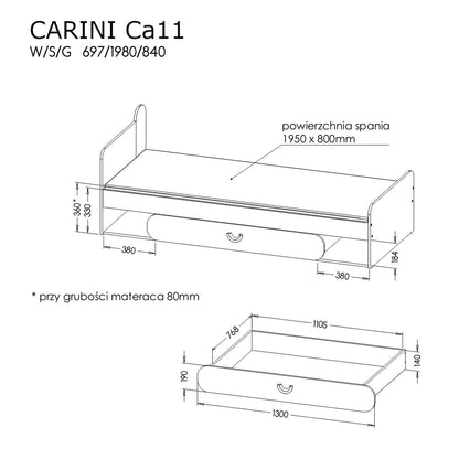 Carini Single Bed