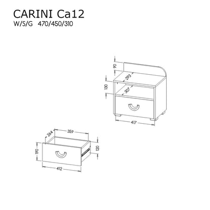 Carini Bedside Table 45