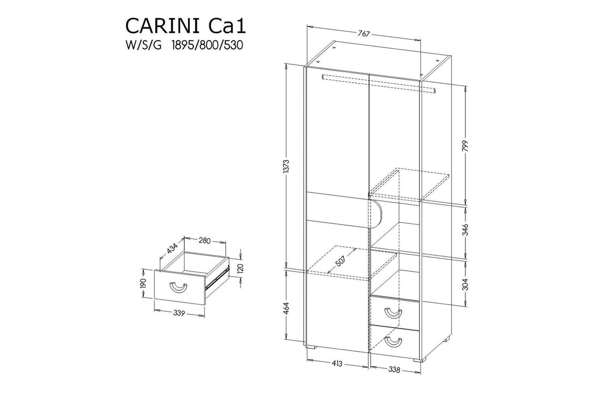 Carini Wardrobe 80