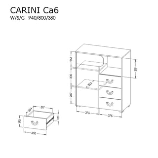 Carini Sideboard 80 - Msofas LTD