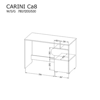 Carini Desk 120 - Msofas LTD