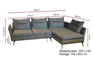 Calabria Corner Sofa Bed - Msofas LTD