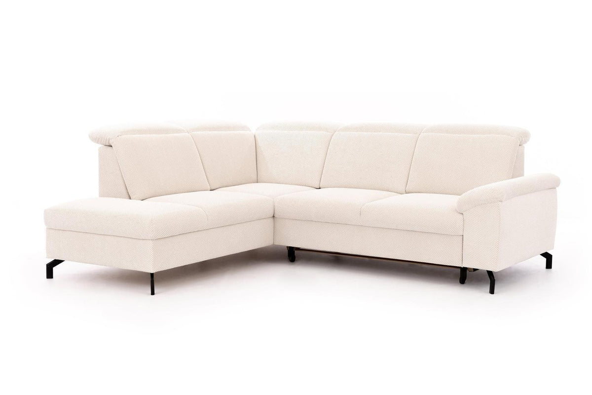 Caneli Express Delivery Corner Sofa Bed With Storage Malia Cream