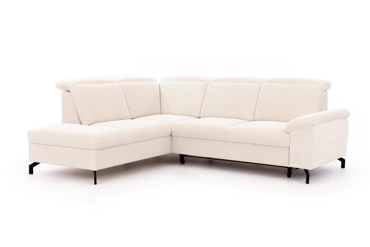 Caneli Express Delivery Corner Sofa Bed With Storage Malia Cream