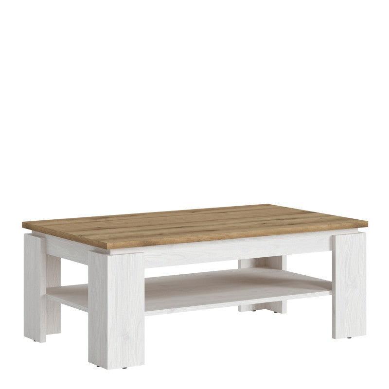 Celesto Coffee Table in White and Oak - Msofas LTD