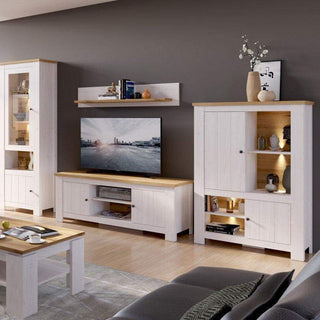 Celesto Shelf in White and Oak - Msofas LTD