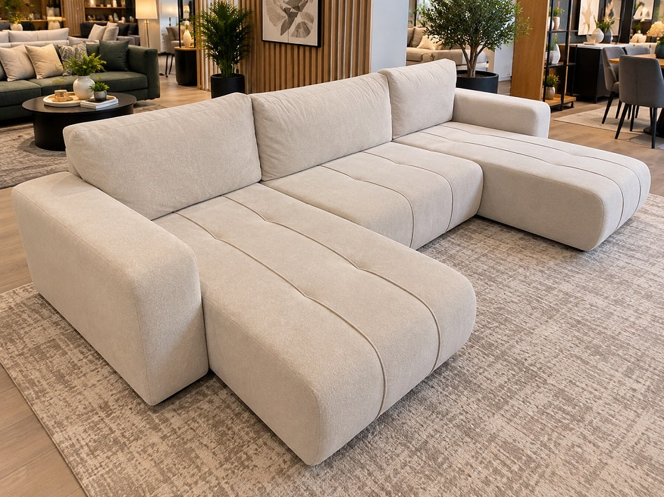 Ex-Display Chelsea U-Shape Corner Sofa Bed with Storage Velo 623