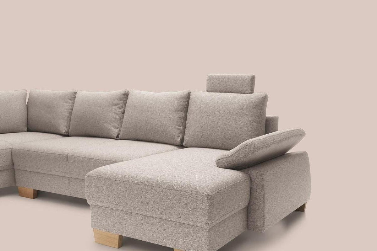 Chivas 3 U Shape Corner Sofa Bed In Soro 61