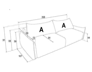 Cindy 3 seater Sofa Bed - Msofas LTD