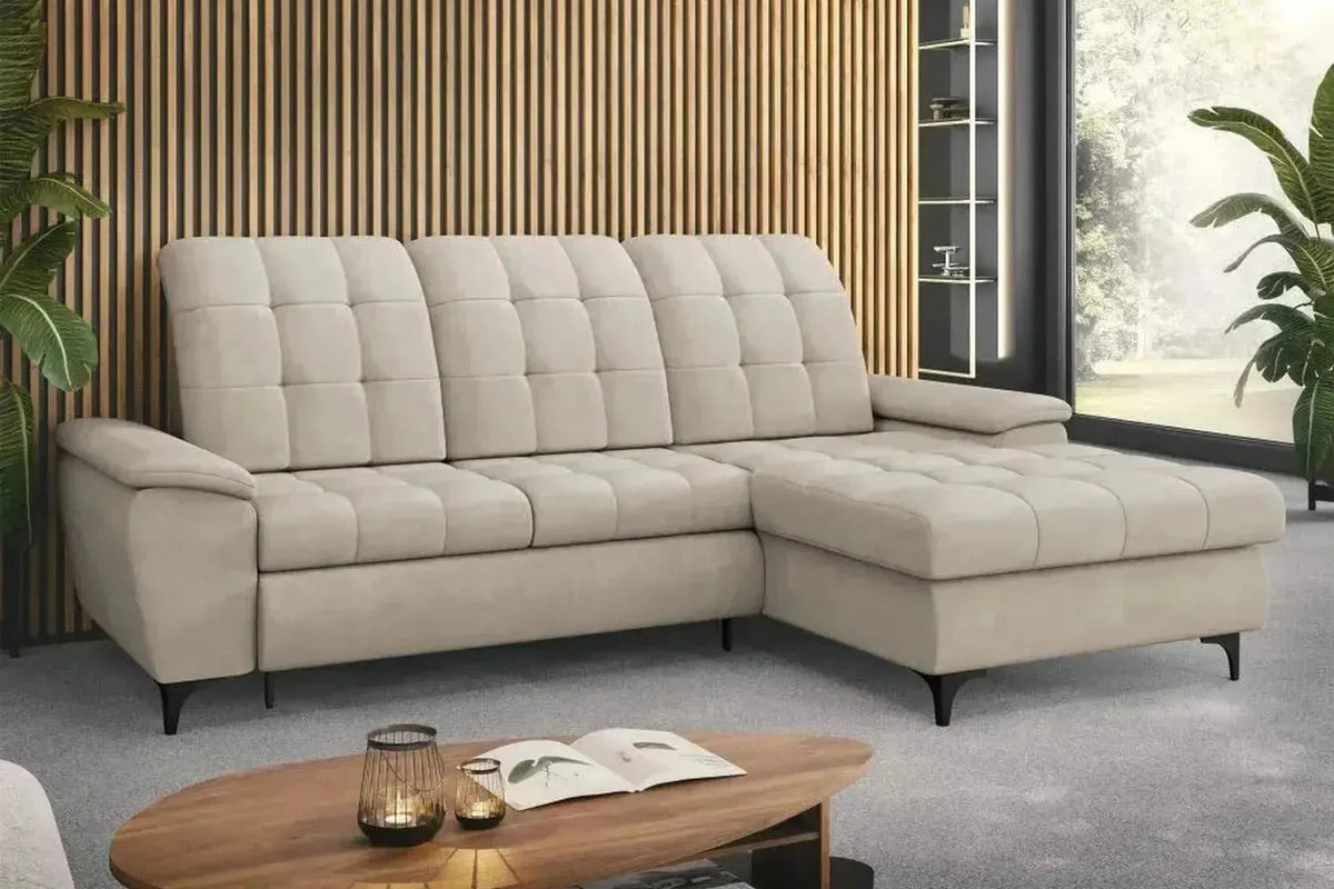 Crystal Corner Sofa Bed With Storage
