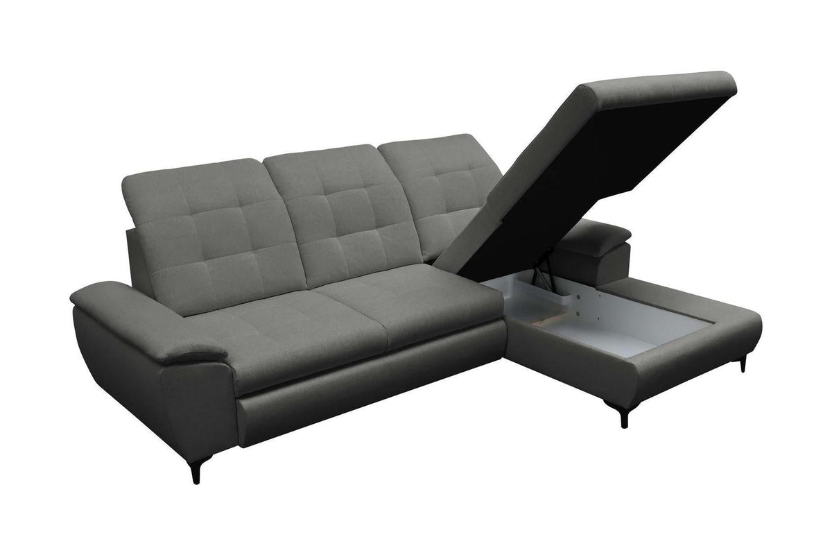 Crystal Corner Sofa Bed With Storage