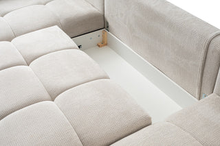 Felipe U Shape Corner Sofa Bed with Storage