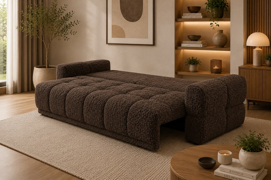 Dante Express Delivery 3 Seater Sofa Bed With Storage Anthology 07 Mocca