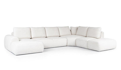 Dionizos U Corner Sofa Conti Boucle Nata Fast Delivery