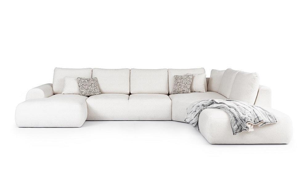 Dionizos U Corner Sofa Conti Boucle Nata Fast Delivery