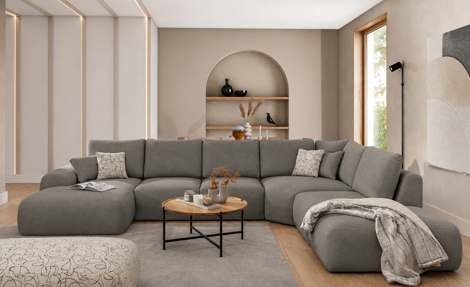 Dionizos Express Delivery U-Shape Corner Sofa MALTA COSMIC VELVET