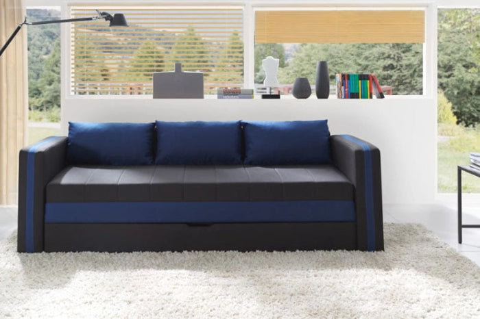 Sofa rozkładana Euphoria Duo Blue – wyprzedaż