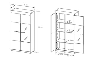 Elen Low Cabinet 80 - Msofas LTD