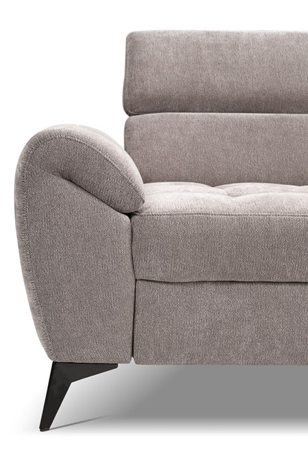 Narożna sofa z funkcją spania Mario z pojemnikiem na pościel