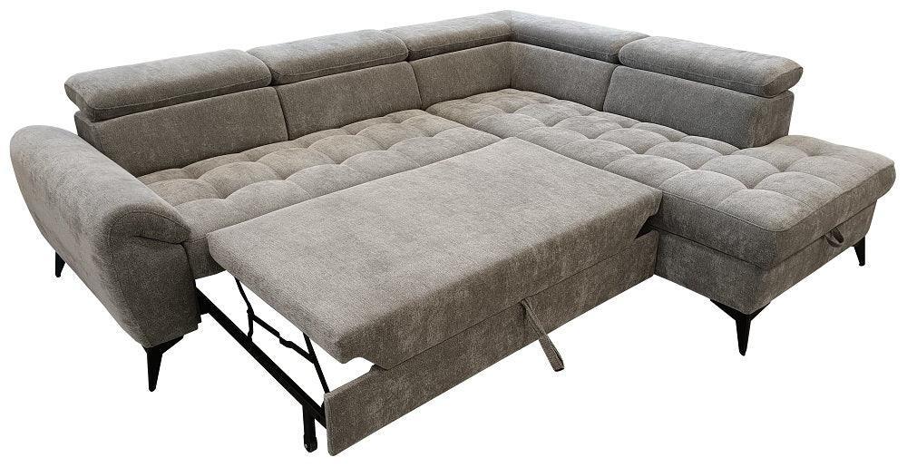 Glasgow Express Delivery Corner Sofa Bed With Storage Euston Rustic