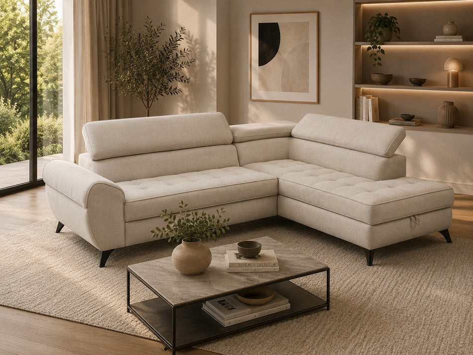 Elena Corner Sofa Bed With Storage