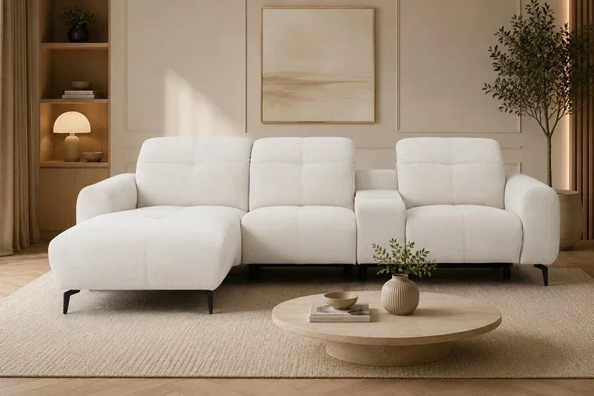 Este Small Corner Sofa with Storage Console