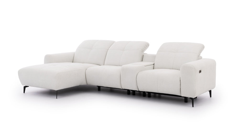 Este Small Recliner Corner Sofa with Storage Console