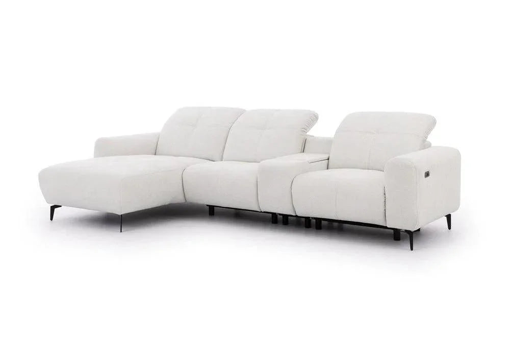Este Small Recliner Corner Sofa with Storage Console