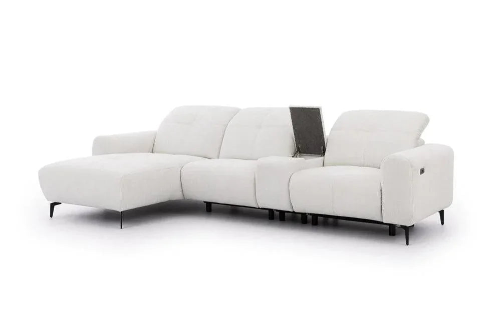 Este Small Recliner Corner Sofa with Storage Console