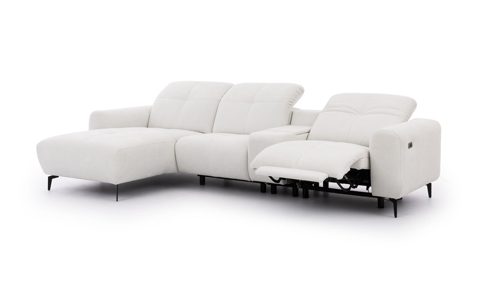 Este Small Recliner Corner Sofa with Storage Console