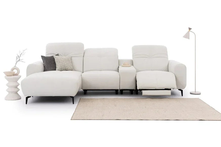 Este Small Recliner Corner Sofa with Storage Console